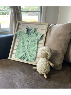 Boys Free Planet Romper 3-6 Months Mint Green Dinosaur Print